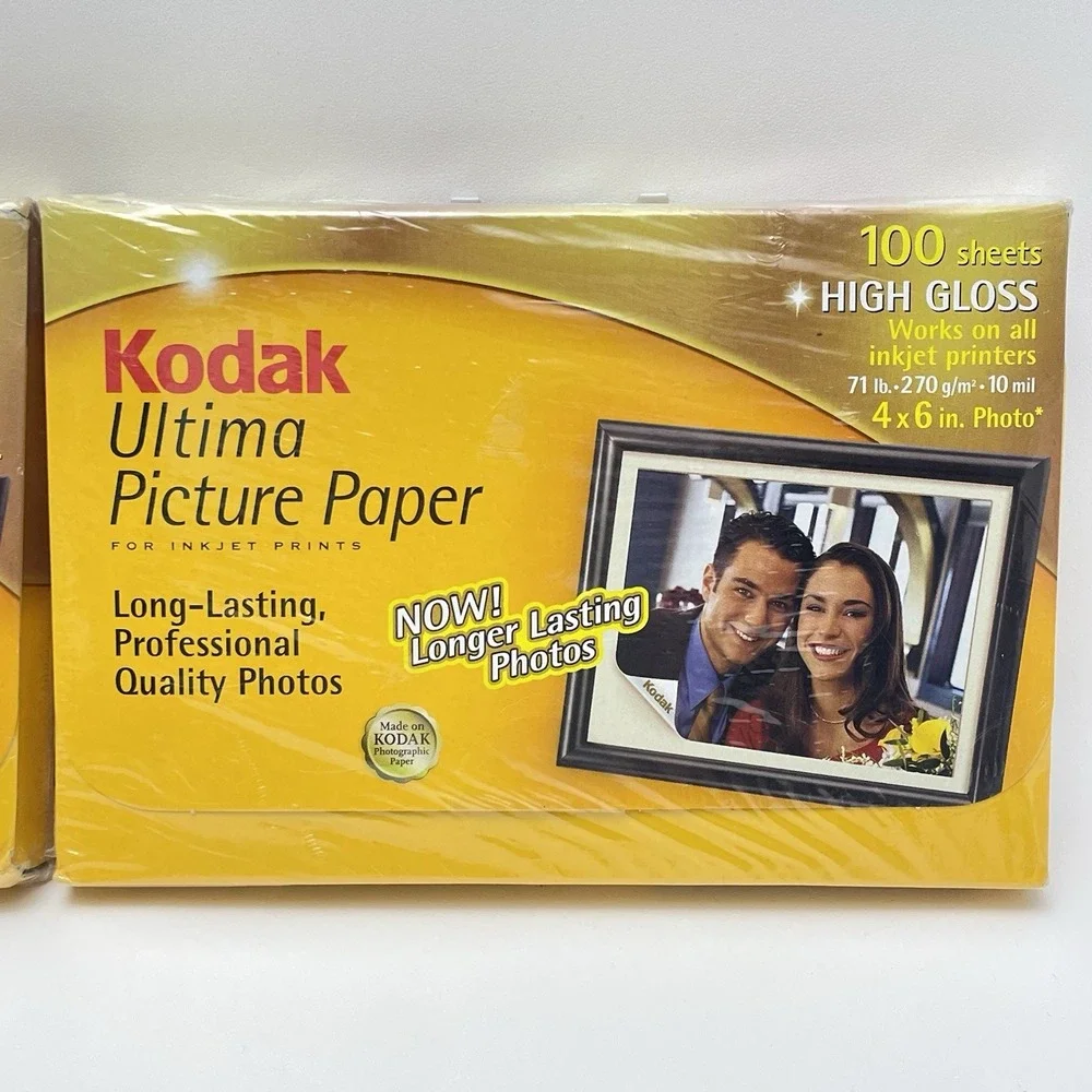 NEW Set Of 2‎ Packs Kodak Ultima Photo Picture Paper 100 Sheet High Gloss 4x6
